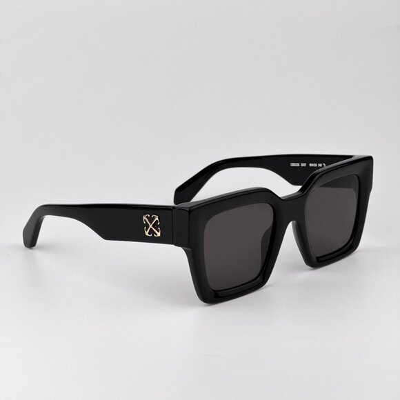 Off-White JACKSON Men Sunglasses Black Square Frame Grey Lenses | Model OERI13I - Picture 5 of 11